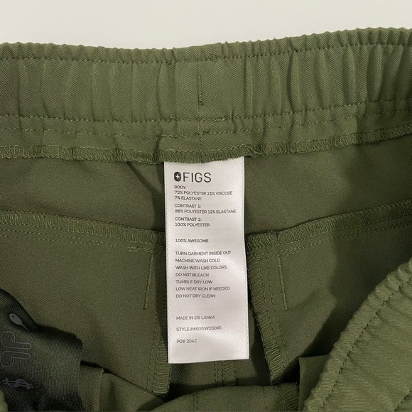 Figs Tansen Jogger Scrub Pants Limited Edition Dark Olive Small Short - Picture 13 of 13